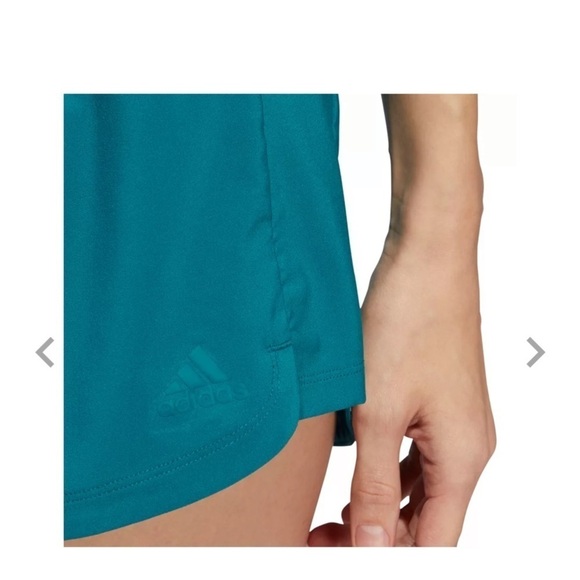 Adidas Women’s AeroReady training shorts size XL color is legacy teal NWT - Picture 4 of 12
